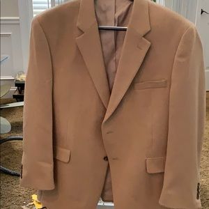 Jos A Banks camel hair blazer.